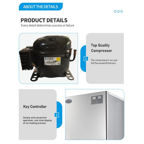 Energy Efficient Commercial Cube Ice Machine Hygienic Commercial Clear Ice Maker