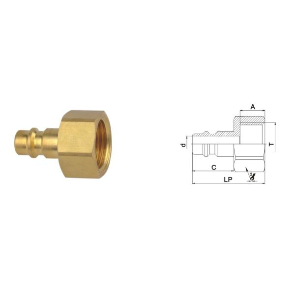 Professional Pneumatic Quick Connect Coupling , Nickle Plated Air Quick Disconnect