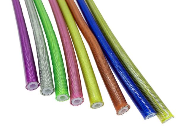 Cheap CQC 25 Colours Nylon Motorcycle Braided Hoses SS Wire Braided Brake Line for sale