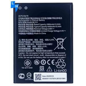 Mobile Phone Battery BL315 4000mAh Battery For Lenovo A7 Polymer Lithium-ion Battery
