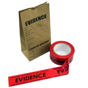 China Crime Scene Red Evidence Box Sealing Tape Evidence Box Sealing Tape Packaged In An Evidence Bag on sale