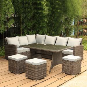 China Outdoor Patio Furniture Sets Patio Set Rattan Chair Wicker Sofa Conversation Set Patio Chair Backyard Lawn on sale
