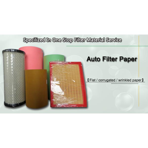 Currugated Air Filter Paper Yellow Color For Light Duty