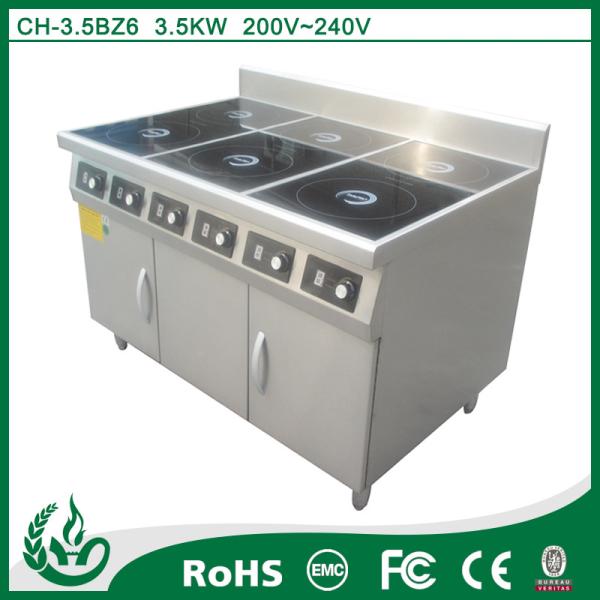 Cheap Commercial Kitchen Induction Range Cooker 3 Burner With Intelligent Design for sale