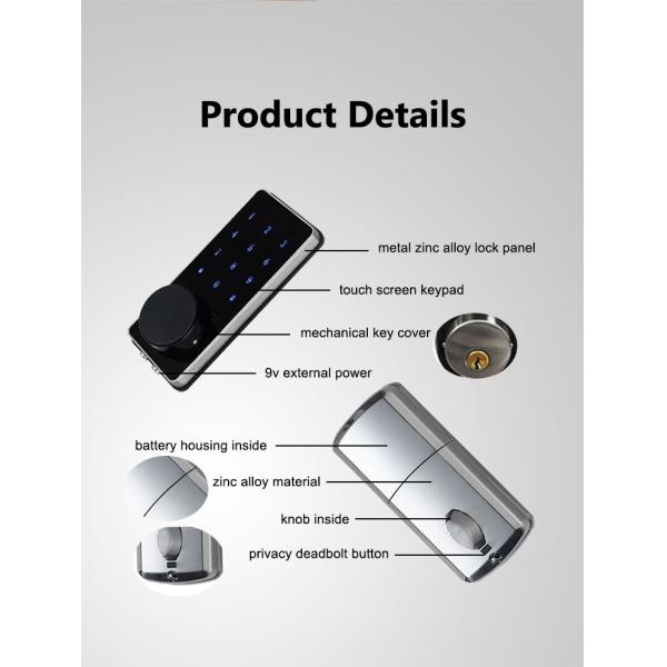 Wifi Control Automatic Deadbolt Smart Password Door Lock Low Power Consumotion