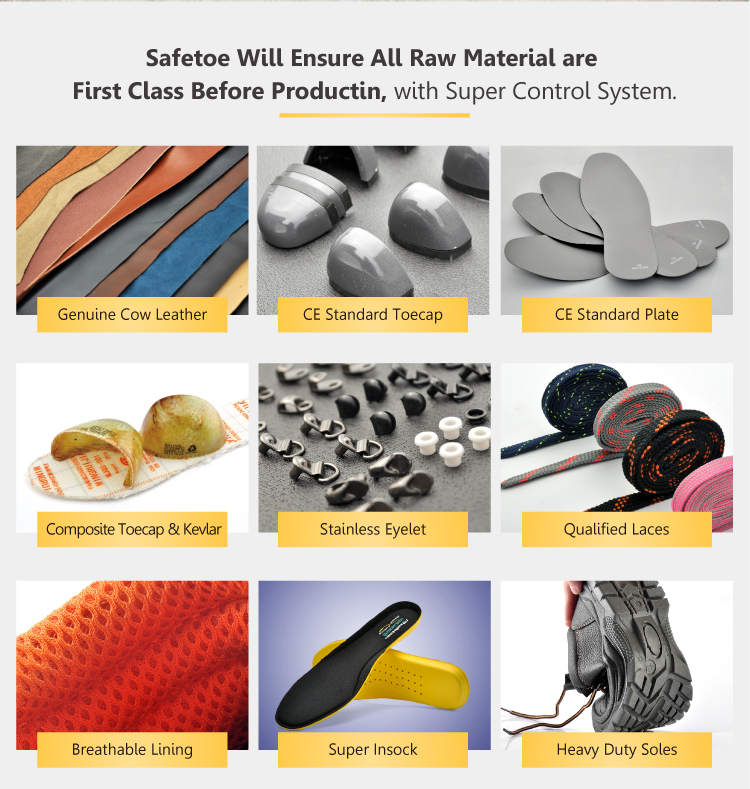 Breathable Cow Suede Construction Safety Shoes SAFETOE Men Chemical Resistant Leather Boots