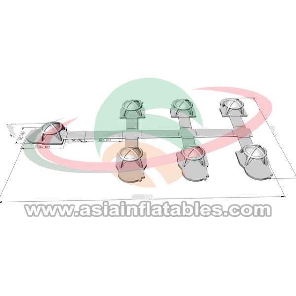 Drop Stitch Grey Leisure 6m Inflatable Floating Island