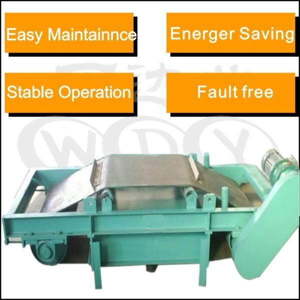 Over Belt Self Cleaning Overband Magnetic Separator / Cross Belt Magnetic Separator suitable for plastic particles