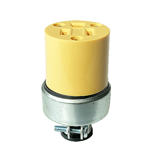 South America Type U44 3S Copper Yellow 3 Pin Flat Socket