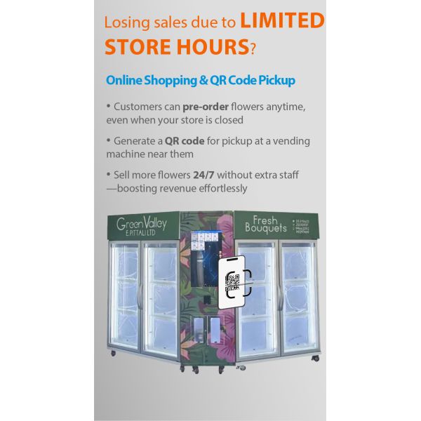 Two in One Combo Locker Flower Vending Machine with Big Touch Screen and Card reader