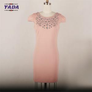 Best Sexy backless bodycon slim fit ladies high fashion dress casual wear dresses plus size women clothing with crystal beaded wholesale