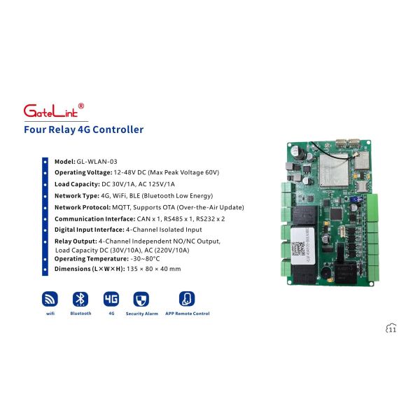 4G WiFi Smart Access Control System Industrial-Grade Gate Device Multi-User Authorization & Security Alerts for Parking Lots & Factory Entrance