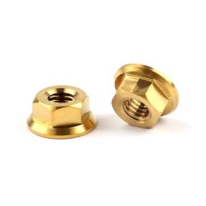 Best Plain DIN Standard M6 Titanium Flange Nuts wholesale
