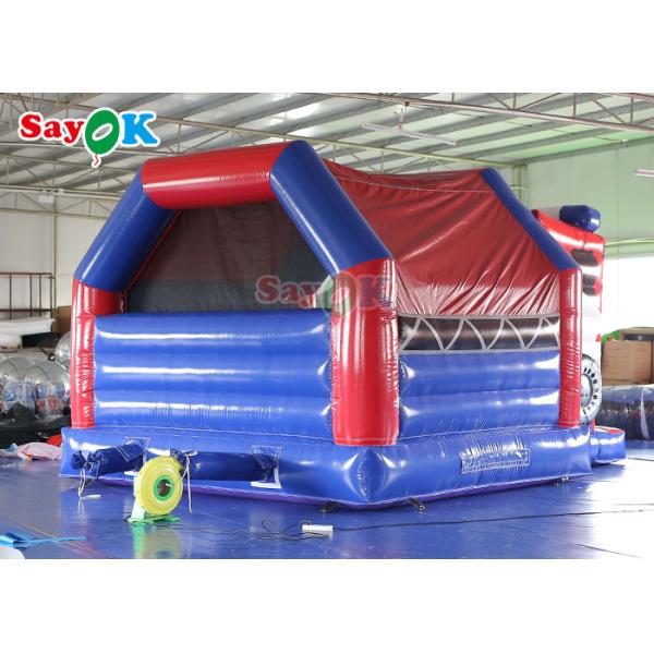 Commercial Inflatable Bouncy Castle Fire Truck Inflatable Bounce House With Slide