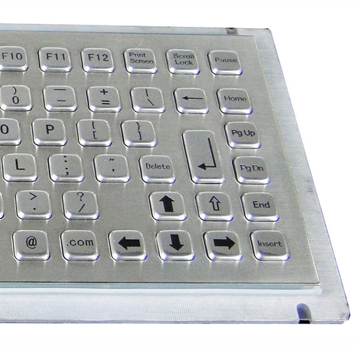 86 Keys Stainless Steel Panel Mount Keyboard With 12 Function Keys