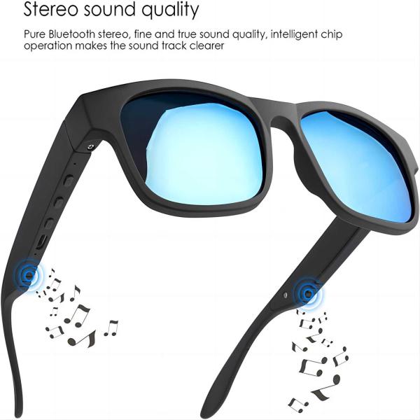 Smart Wireless Bluetooth Sunglasses Open Ear Music Hands Free Calling Waterproof