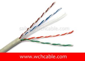UL Lan Cable Cat6 UTP Solid 23AWG 4Pairs OD6.6mm RoHS Compliant & Halogen Free