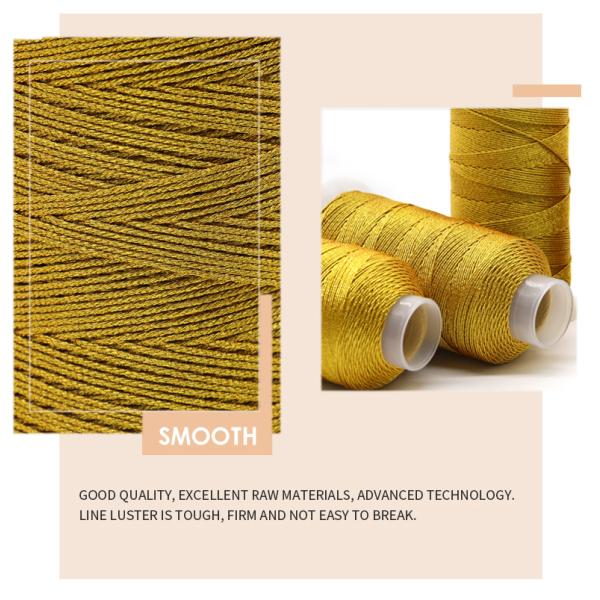 DIY Metallic Yarn Thread Gold and Silver Silk Multi-Strands Embroidery for Jewelry Making