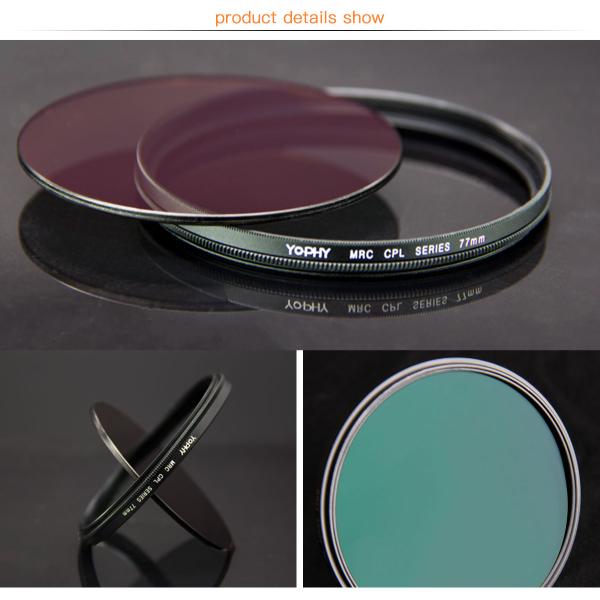 HD 77mm 82mm Ultra Slim Black Optical Glass CPL Polarizer Filter For Photography Scenery