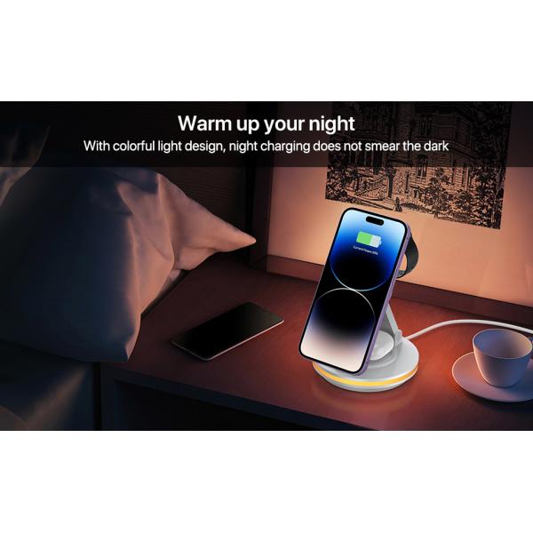 4-IN-1 Foldable Wireless Charger For Magnetic Enabled Phone And Headphones