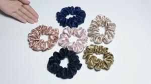 Double Side 25mm Mulberry Silk Scrunchies For Hair Private Logo