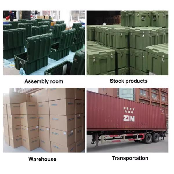 Industrial Outdoor Military Box Rotomolded Green Plastic Storage Cases