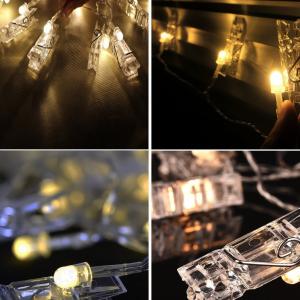 Best 30 LED Photo Clips String Lights Christmas Lights Starry light Wall Decoration Light for Hanging Photos Paintings Pictur wholesale