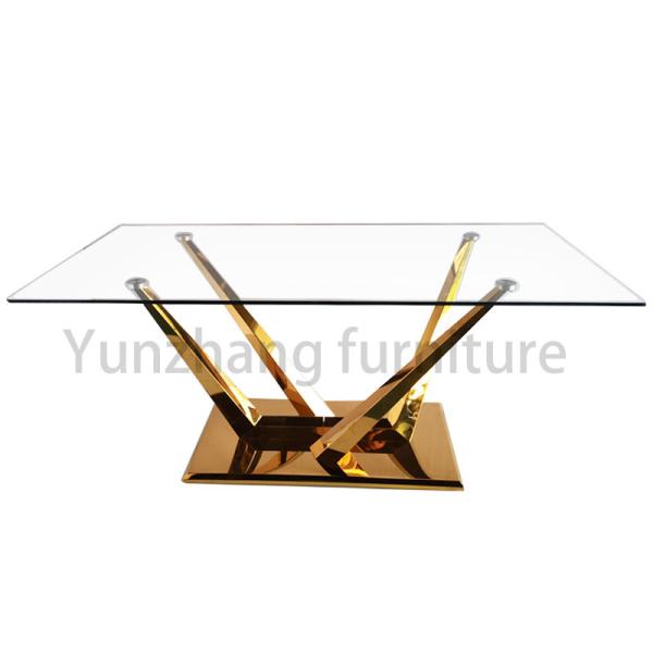 Line Design Modern Dining Table Marble Top Family Use