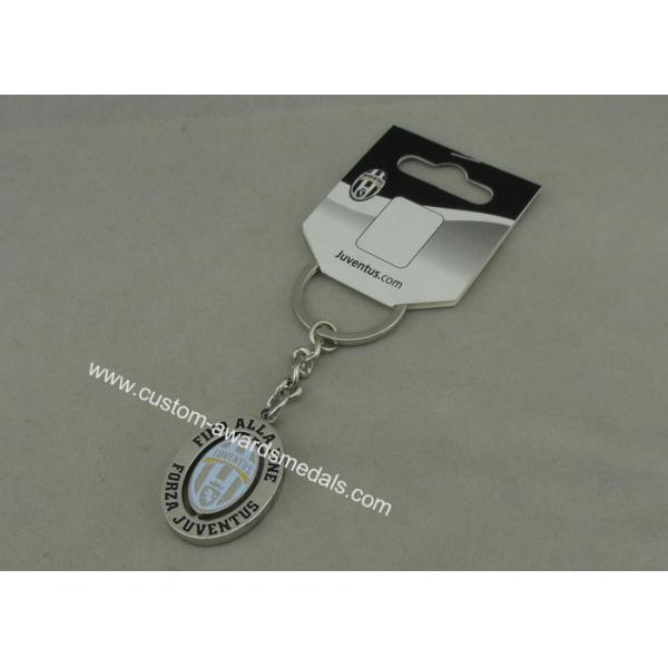 Die Casting Spinning Key Ring , Enameled Zinc Alloy Keychains