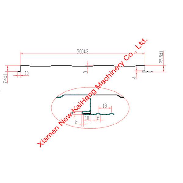 S500 Typed Standing Seam Roll Forming Machine PLC Control Boltless Roofing Machine