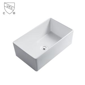 China White Ceramic Farmhouse Kitchen Sink 30 Inch 30 Apron Front Sink White Drop In on sale