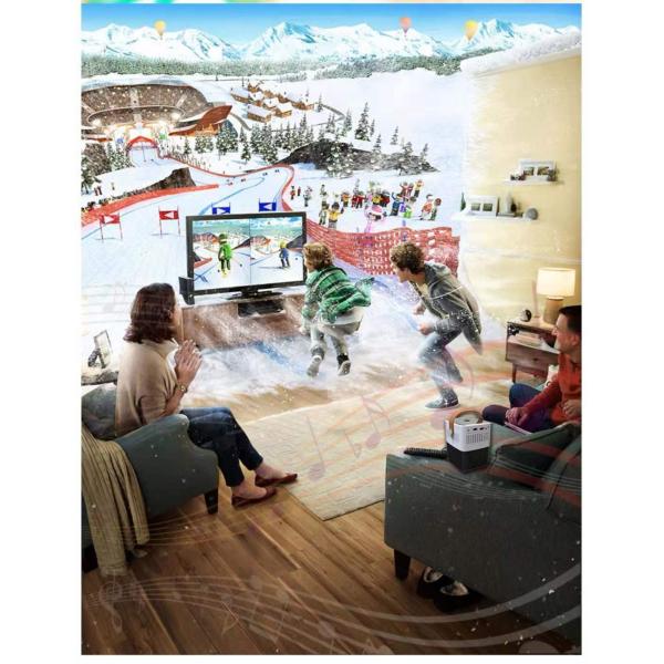 WIFI Battery WVGA LED Smart Portable Projector For Home Cine