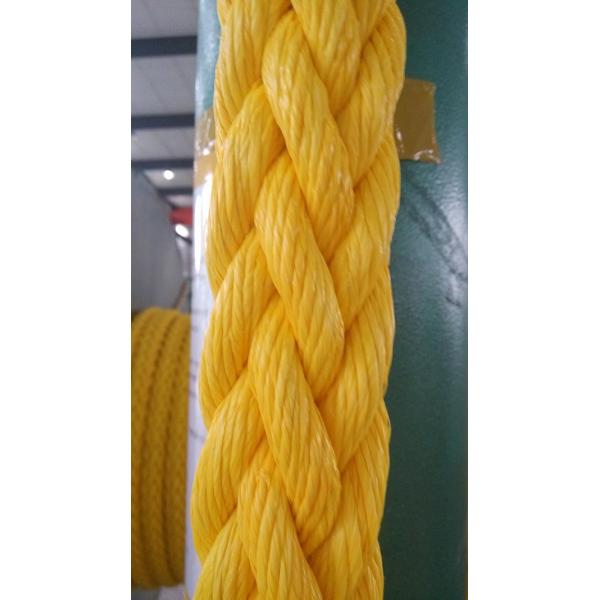 Marine Towing 12 Strand Yellow Poly Rope 72mm Diameter Top Load Bearing Ability
