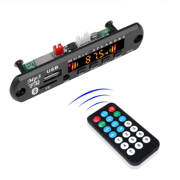 Bluetooth 5.0 Audio Module with Color Screen and Remote Control MP3 Decoder Board for Car Amplifier