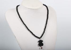 Best Red Onyx / Black Onyx Bead Necklace , 17 Inches Pearl Bead Necklace For Gift wholesale