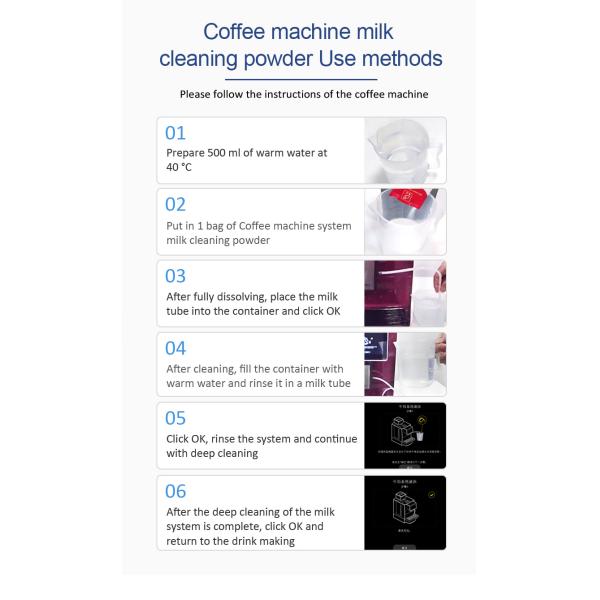 Cleaning Tablets For Coffee Machines Wash Milk System Detergent Function Clean Powder