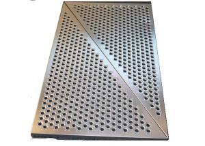 China 3mm SS Round Hole Perforated Metal Panels For Wall Panelling With Floding Edge on sale