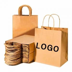 China Custom Printed Logo Recyclable Paper Gift Bags on sale