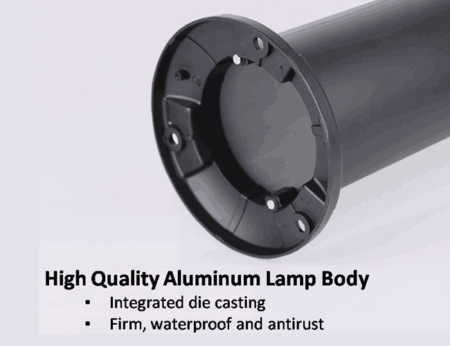 Pillar 60cm Solar Lawn Lights 5m2 - 10m2 Minimalist Style 6400mAh