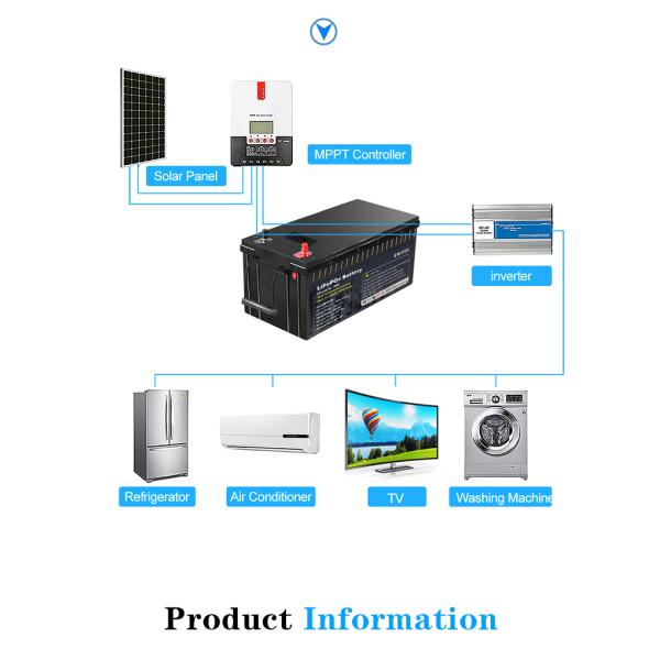 Solar 12V Lithium Battery 100ah Lifepo4 Lithium Ion Car Battery Built In BMS
