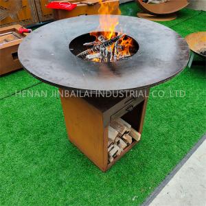 Best CE Wood Fuel Steel BBQ Grill Outdoor Barbecue Grill 500*500*1000mm wholesale