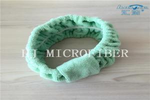 Best Green Color Microfiber Towel Fabric Chasp Hair Band For Bath Or Washing Face Using wholesale