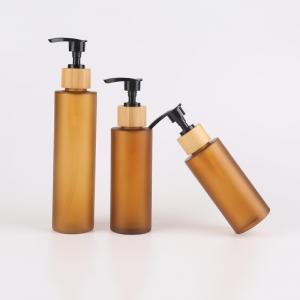 Best 130ml Amber Frosted Pet Plastic Bottles With Lotion Spray wholesale
