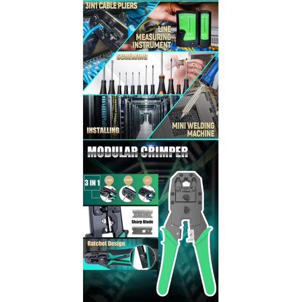 Professional Telecom Networking tool kit tools set with aluminum alloy box