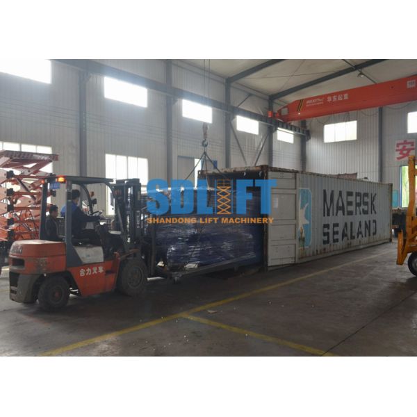 Galvanizing Stationary Hydraulic Scissor Lift Cargo Elevator With CE