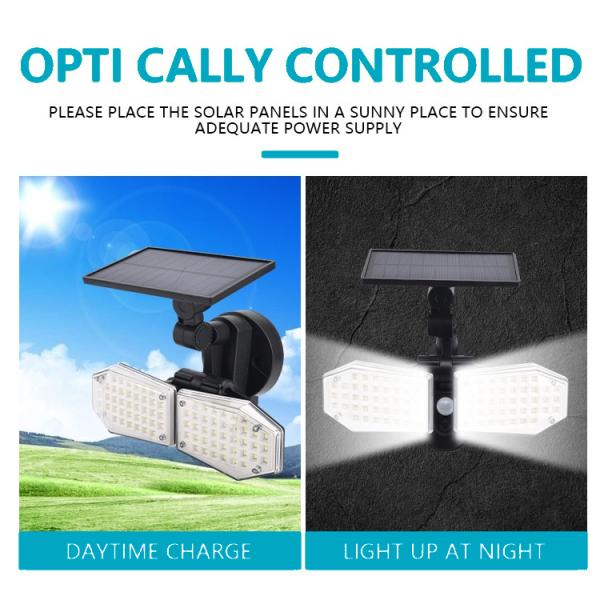 6000-6500K 20W 500LM Pir Motion Sensor Solar Security Spotlight