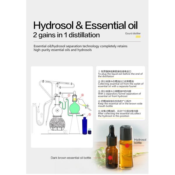 10L Ginseng Essential Oil Steam Distillation Machine for Vanilla Extract Customizable and Versatile