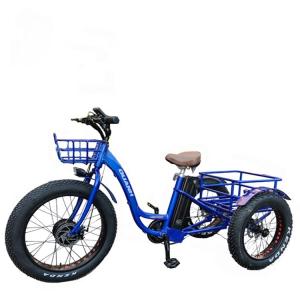 Best Driving Type Electric 24"x4.0 Fat Tire Electric Cargo Tricycle with 48V 1000w Motor wholesale