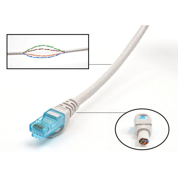 Unshielded 3ft cat6 patch cables , Molded category 6 patch cable grey Color