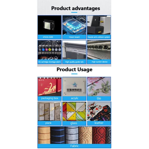 Multifunctional Industrial UV Flatbed Printer with Epson I3200 U1 Head